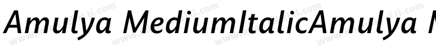 Amulya MediumItalicAmulya MediumIta字体转换